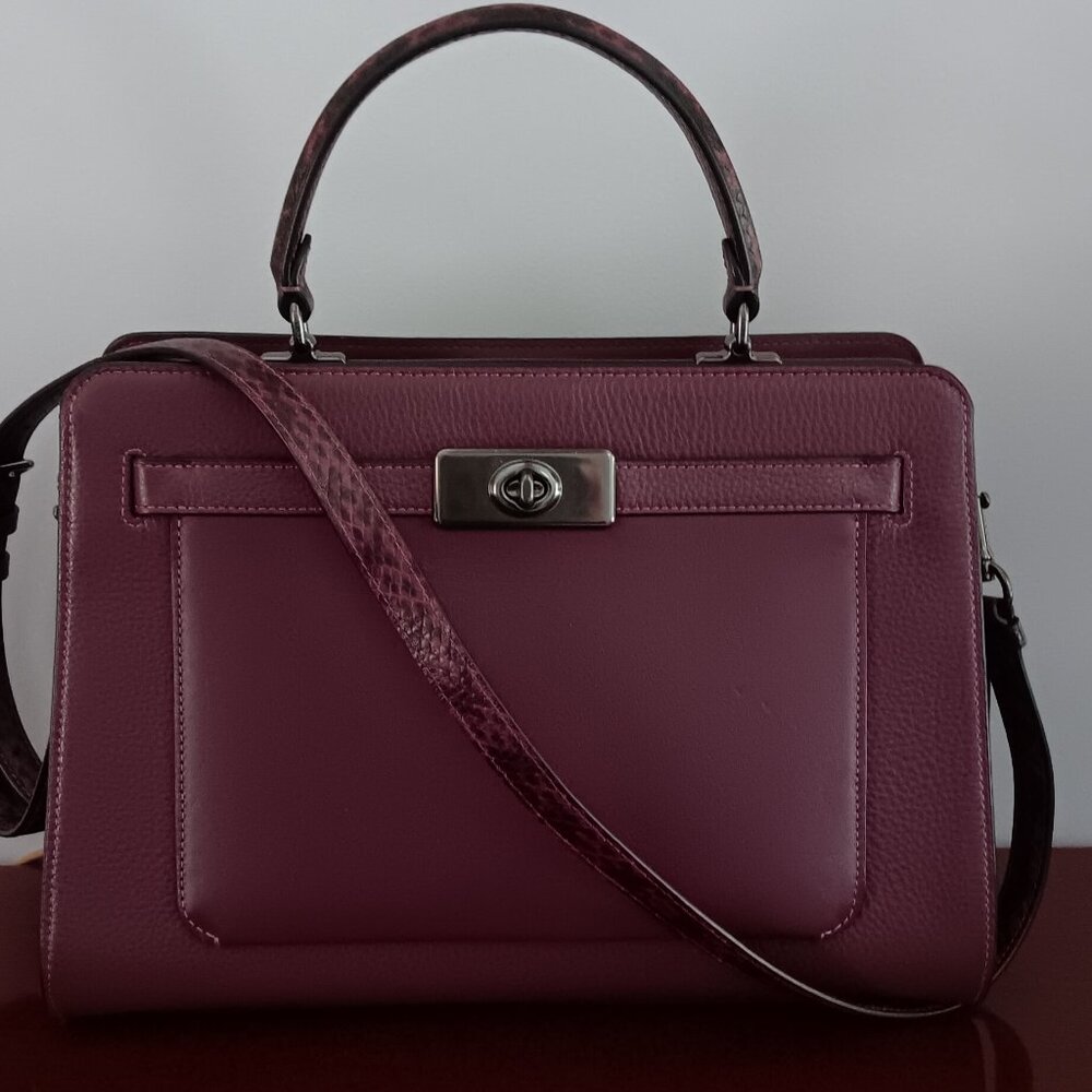 Coach leather lane carryall  satchel